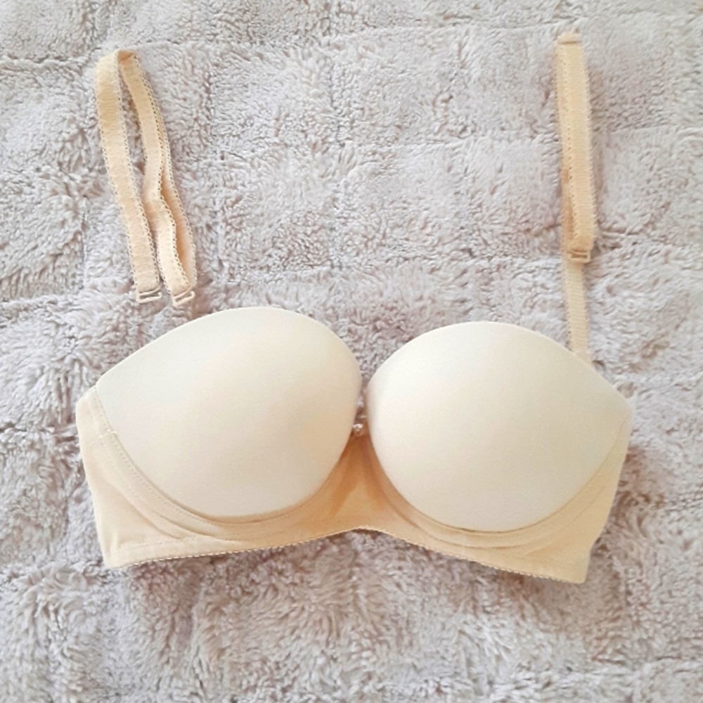 28DD Freya Deco Moulded Strapless Bra 28DD   Nude/tan/cream